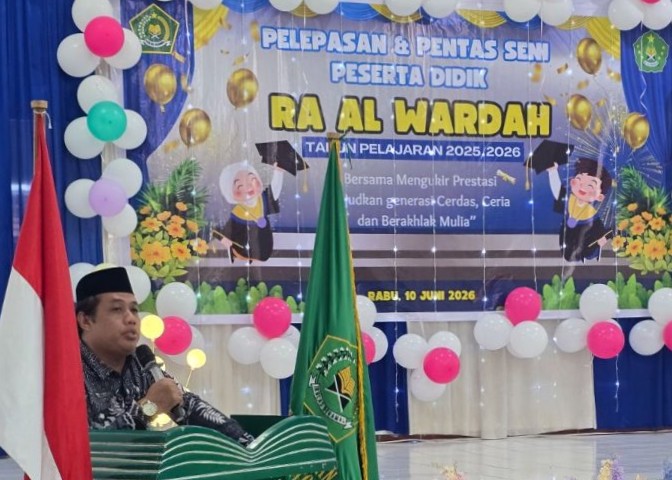 Lepas 37 Peserta Didik RA Al Wardah, Kakankemenag Bicara Soal Tantangan Generasi Mendatang