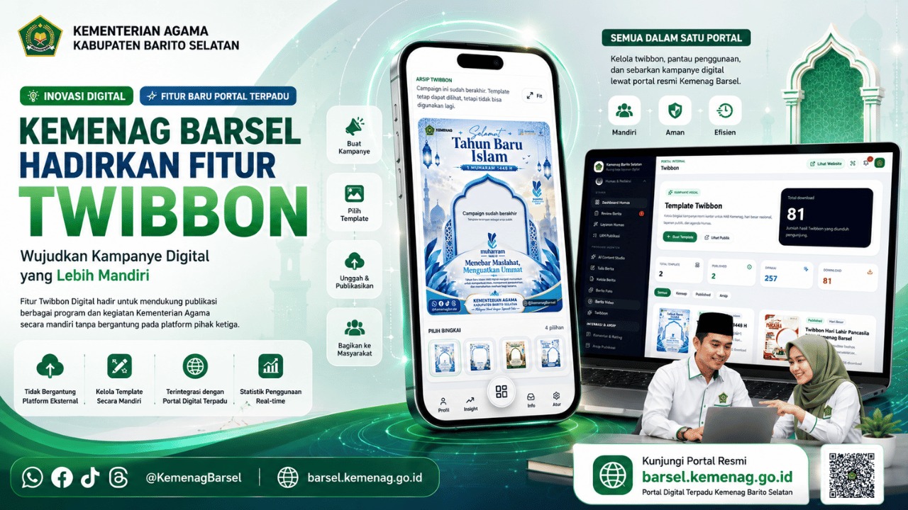 Kemenag Barsel Hadirkan Fitur Twibbon, Wujudkan Kampanye Digital yang Lebih Mandiri
