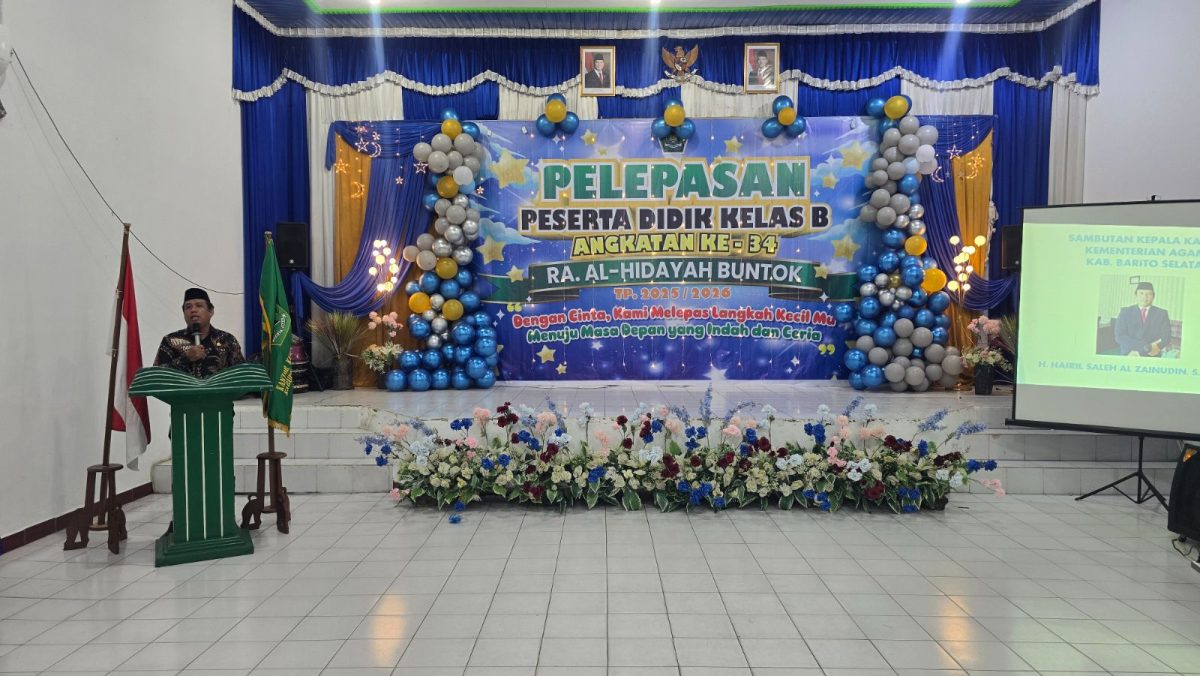 Lepas Siswa RA Al-Hidayah Buntok, Kakankemenag Ingatkan Peran Orang Tua Tak Berhenti di Sekolah
