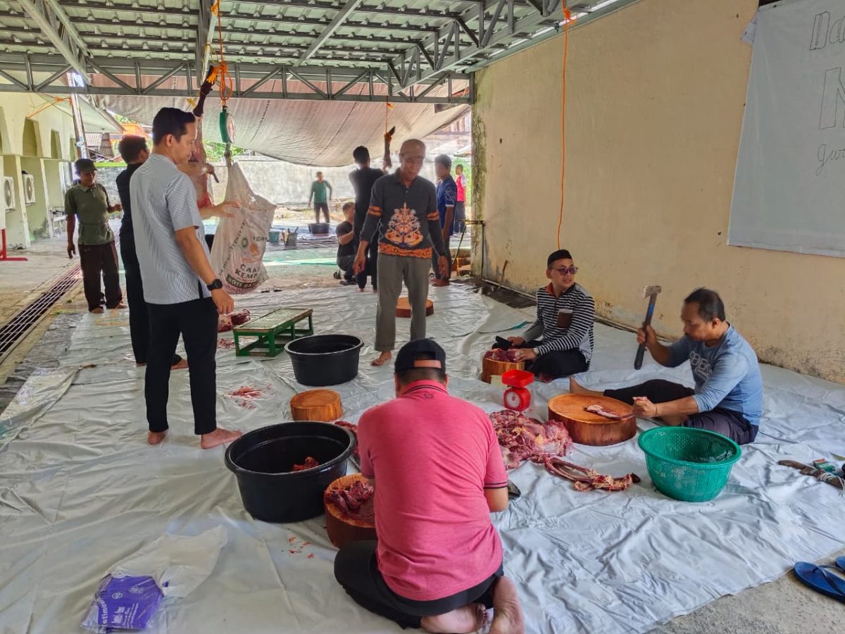 Panitia Kurban Kemenag Barsel Kompak Tangani Penyembelihan hingga Distribusi